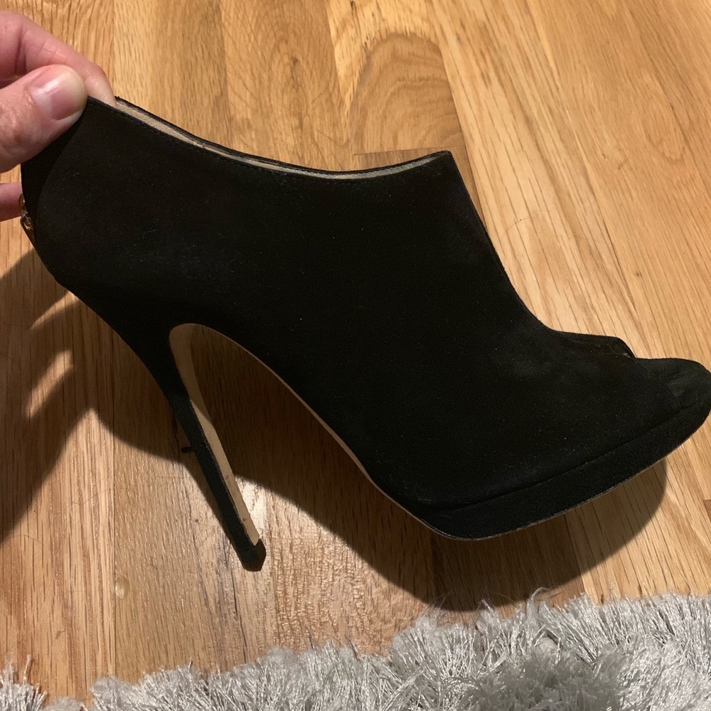 Jimmy choo black peep toe bootie